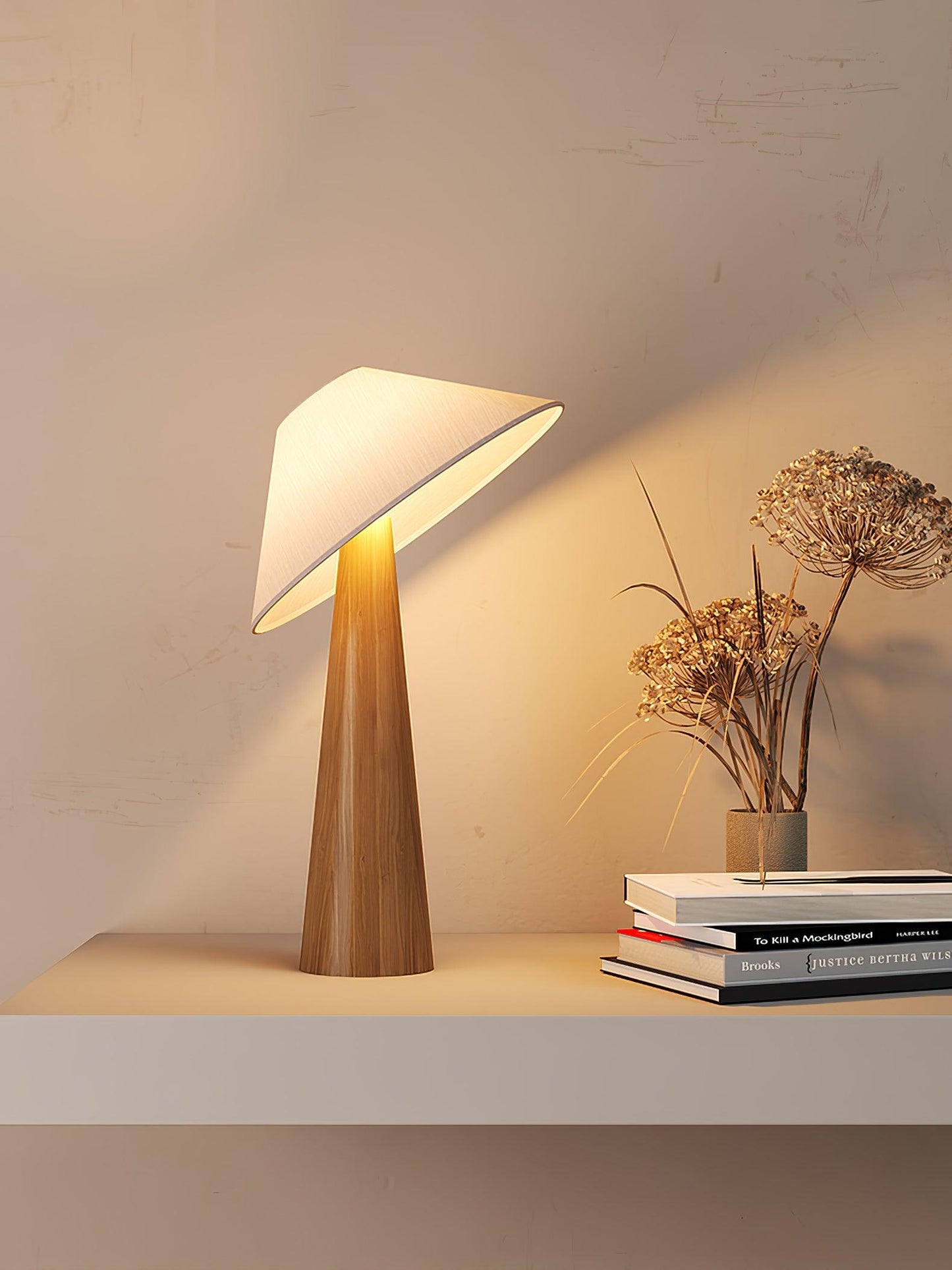 Tilt Hat Wooden Reading light Table Lamp