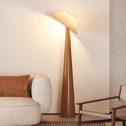 Tilt Hat Wooden Torchiere Lamp Floor Lamp