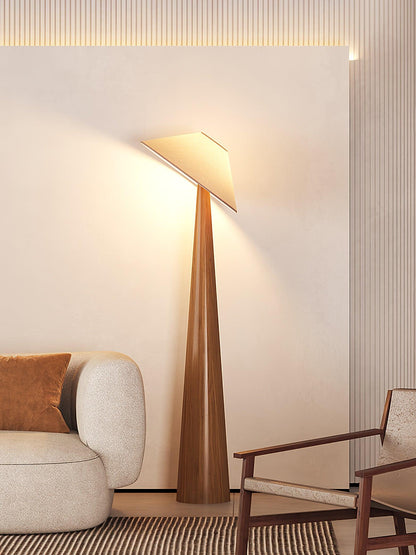 Tilt Hat Wooden Torchiere Lamp Floor Lamp