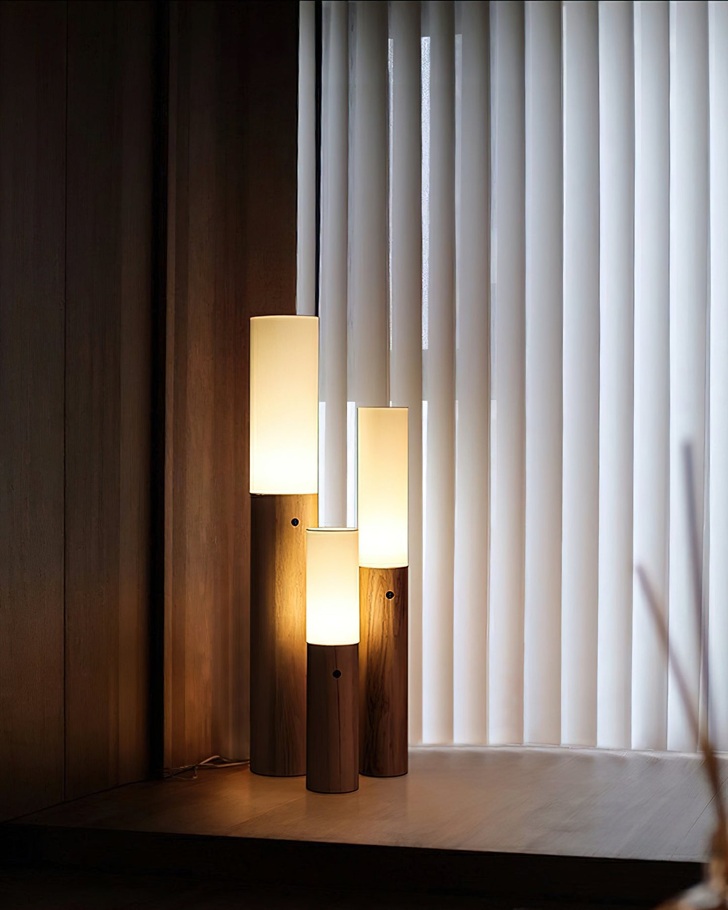 Timber Column Tall Lamp Floor Lamp