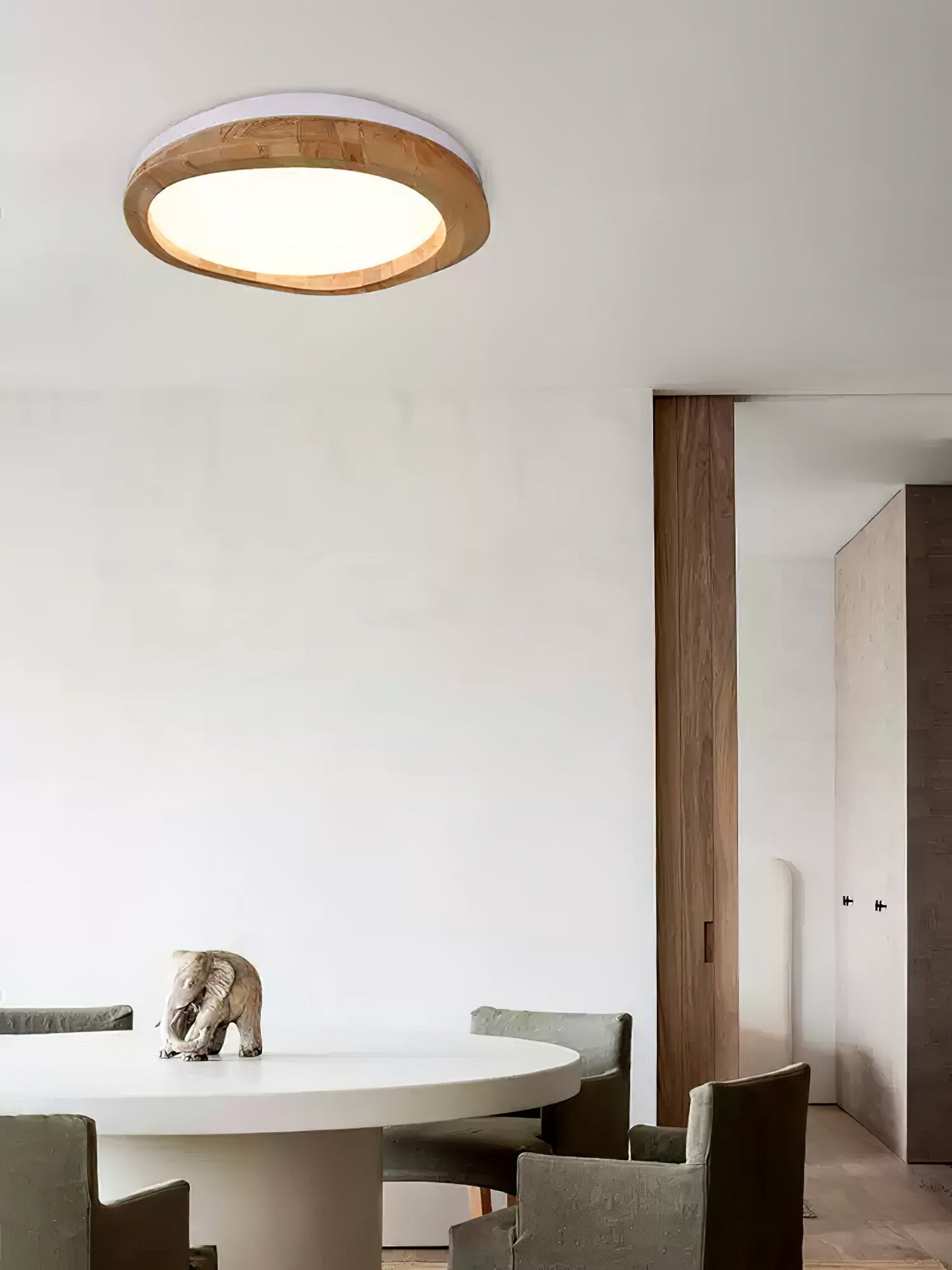 Timber Round Wood Ceiling fixture Ceiling Lamp