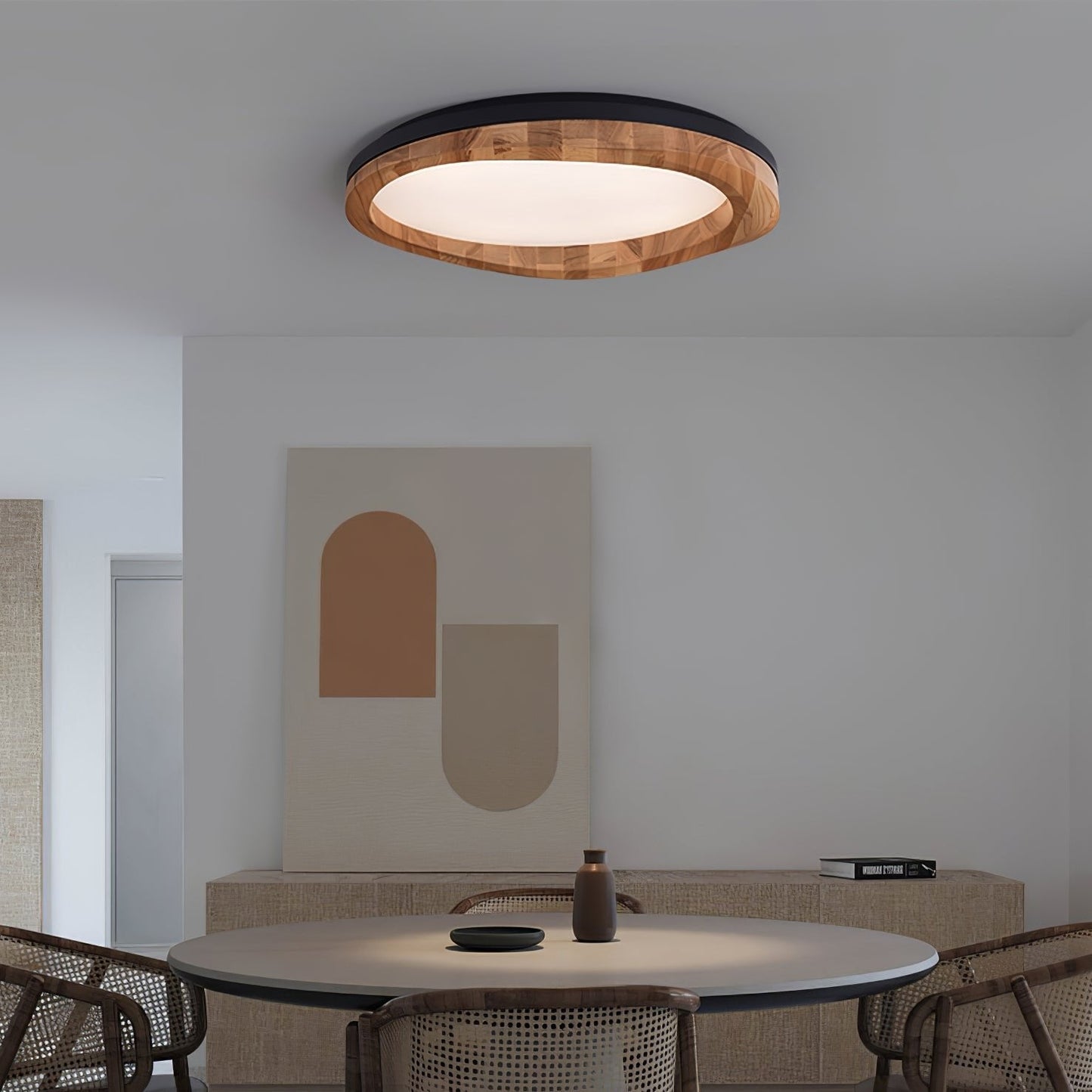 Timber Round Wood Ceiling fixture Ceiling Lamp