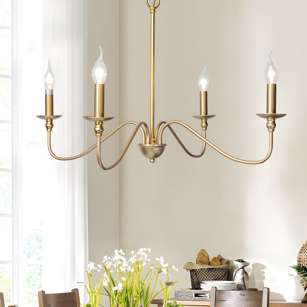 Timeless Gold Candle Pendant light Chandelier