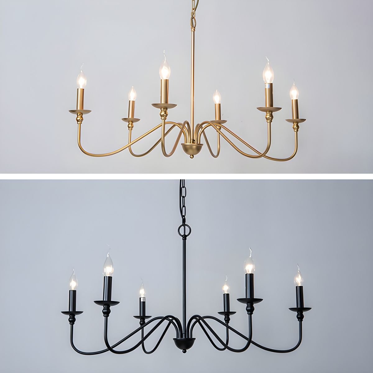 Timeless Gold Candle Pendant light Chandelier