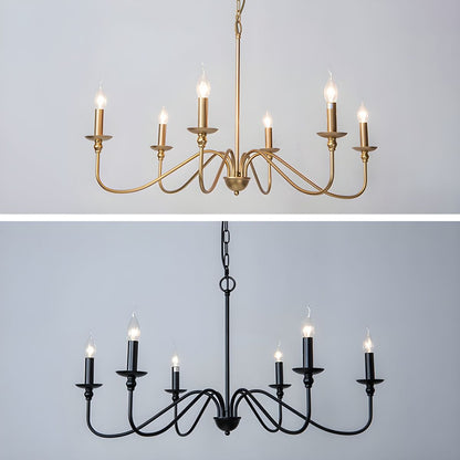 Timeless Gold Candle Pendant light Chandelier