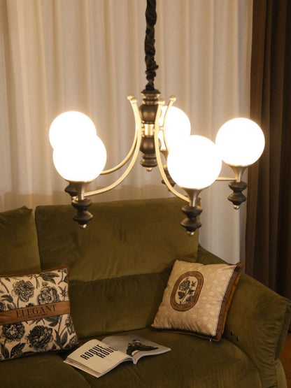 Tina Wooden Crown Chandelier