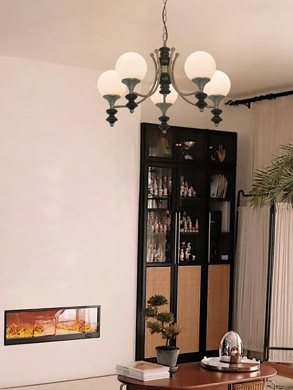 Tina Wooden Crown Chandelier