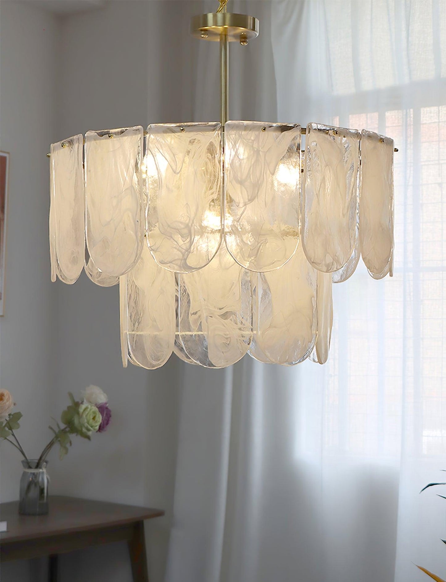 Traditional Classic Metal Glass Pendant light Chandelier