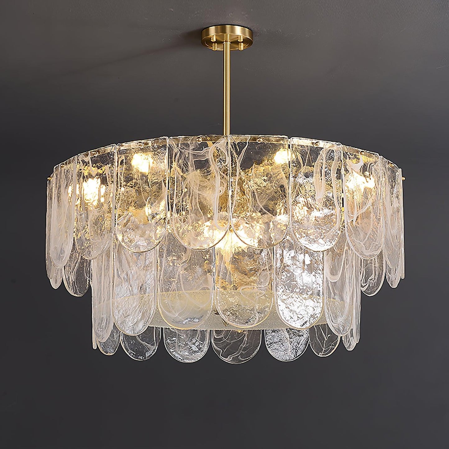 Traditional Classic Metal Glass Pendant light Chandelier