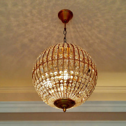 Traditional Gold Globe Gasolier Chandelier