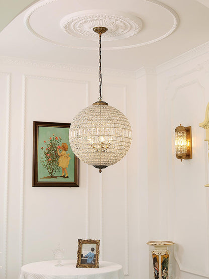 Traditional Gold Globe Gasolier Chandelier