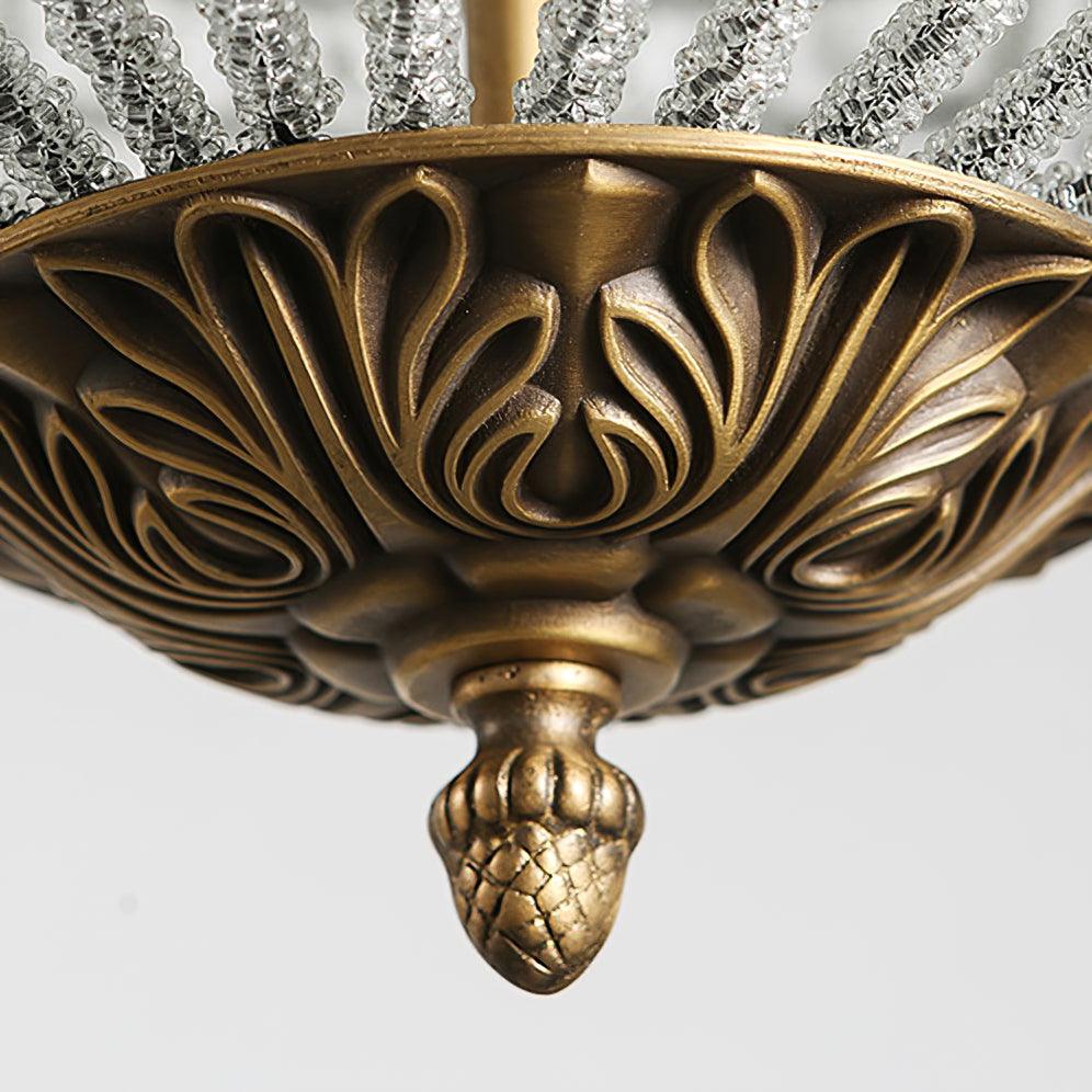 Traditional Gold Globe Gasolier Chandelier