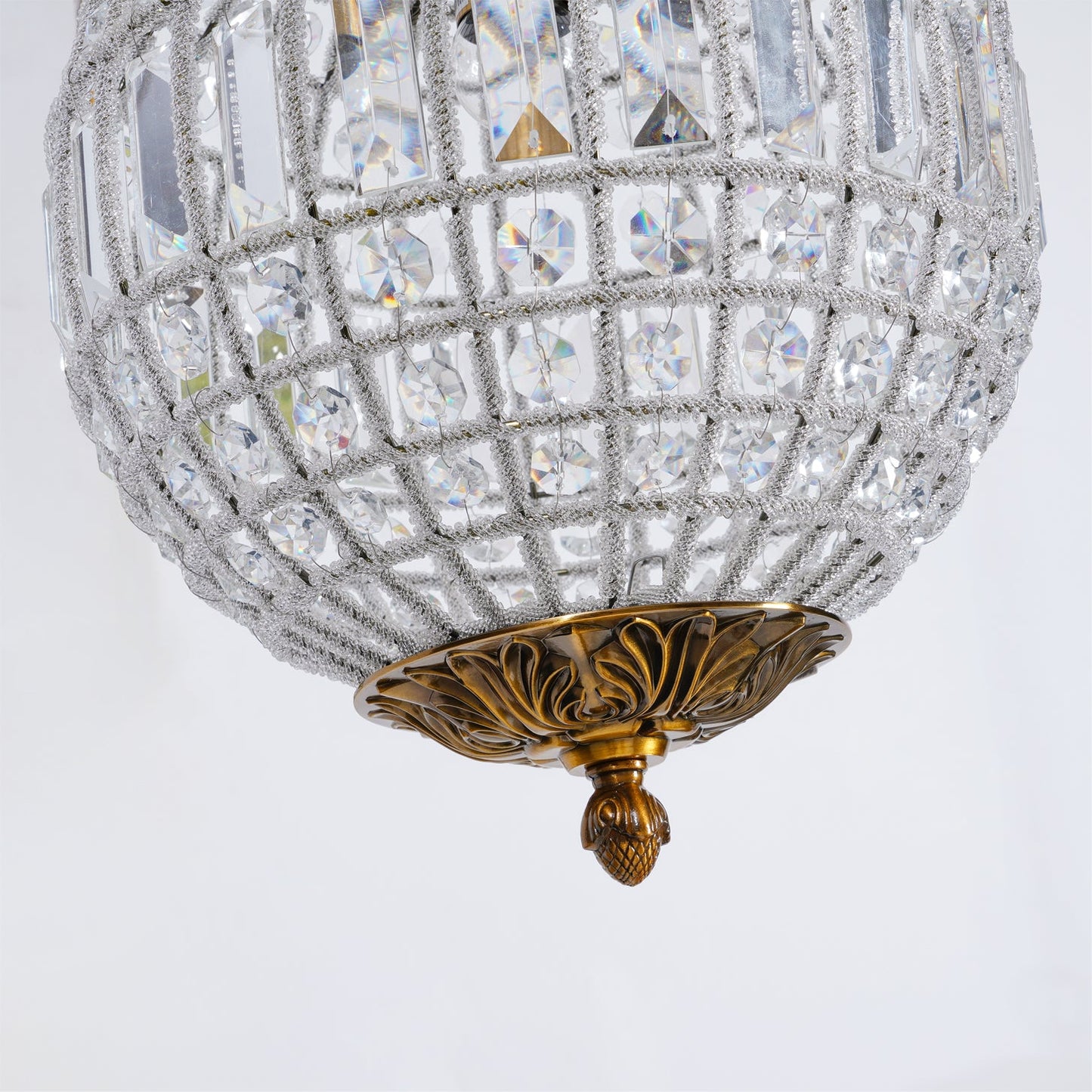 Traditional Gold Globe Gasolier Chandelier