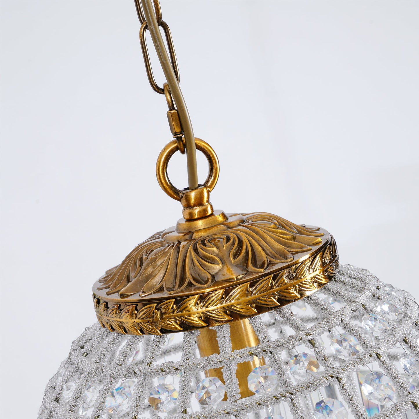 Traditional Gold Globe Gasolier Chandelier