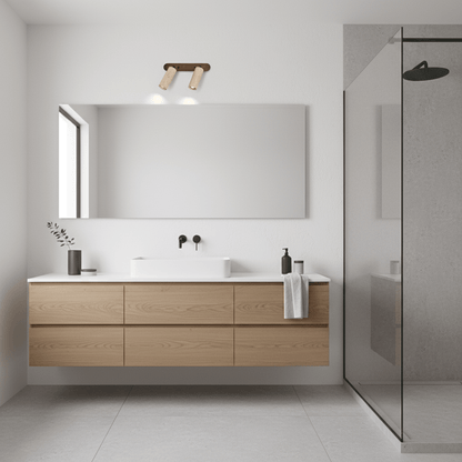 Travertine Triple Spotlight Wall Lamp