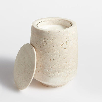 Travertine Candle Holder