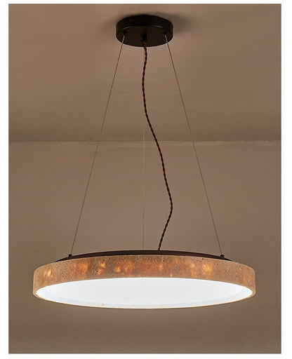 Travertine Circle LED Pendant Light