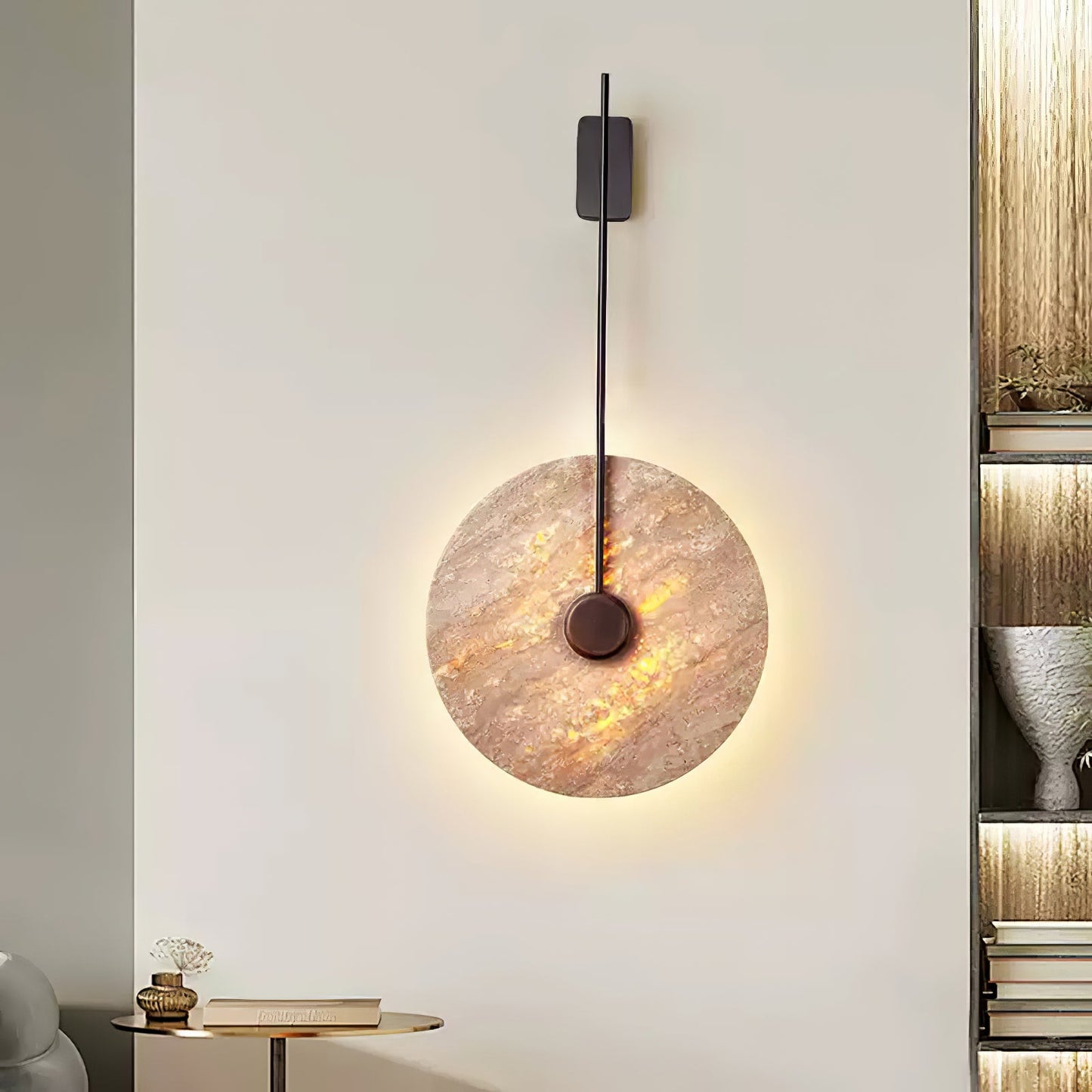 Travertine Disc Wall light Wall Lamp