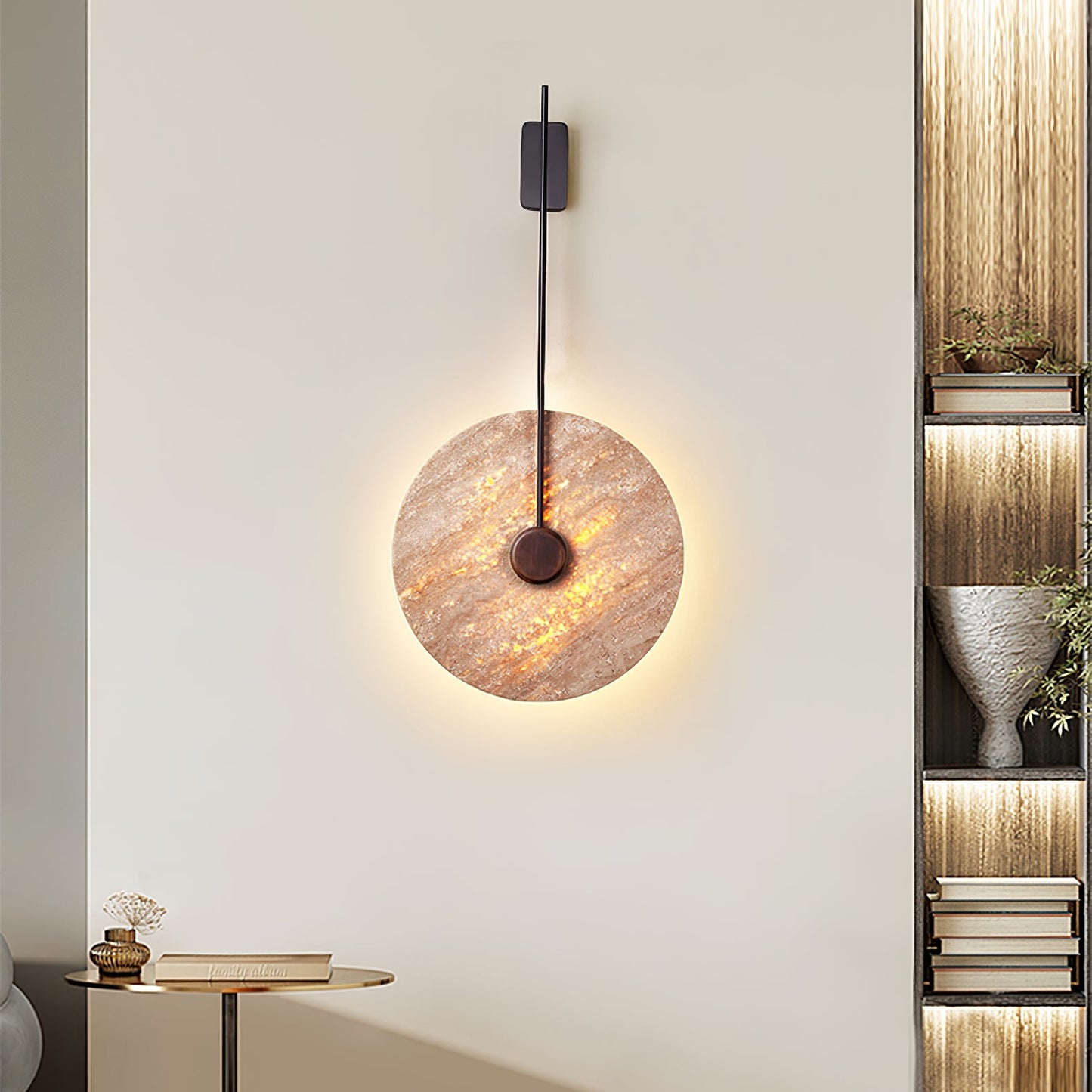 Travertine Disc Wall light Wall Lamp