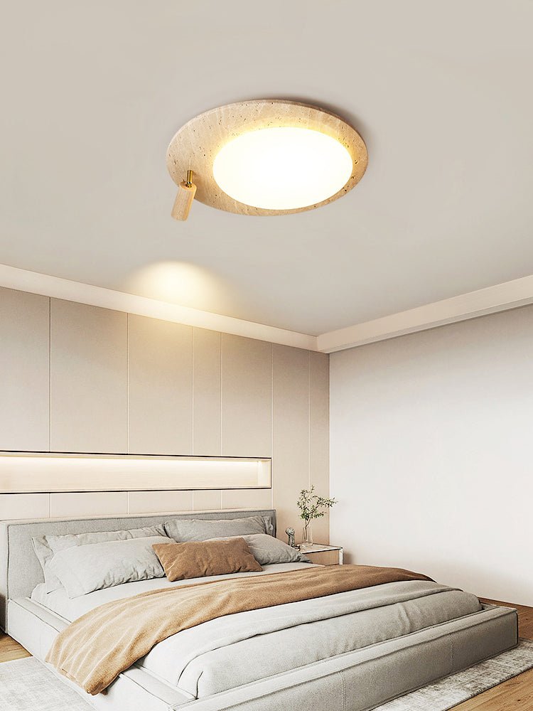 Travertine Oval Knob Ceilling Lamp