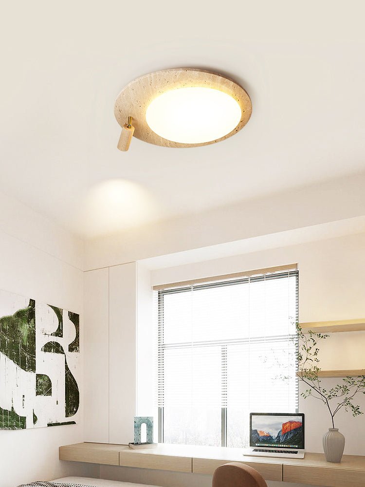 Travertine Oval Knob Ceilling Lamp