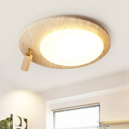 Travertine Oval Knob Ceilling Lamp