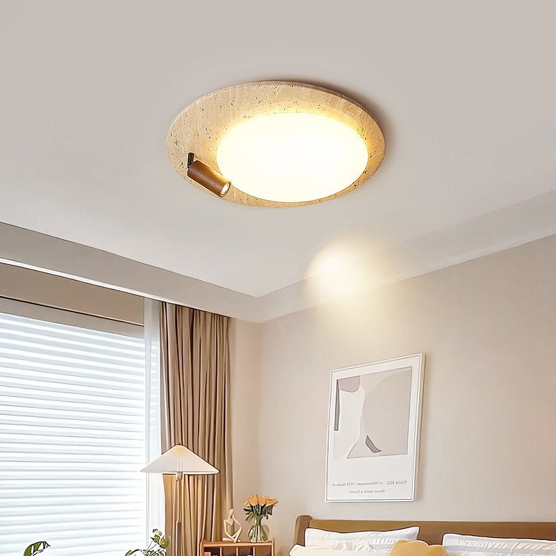 Travertine Oval Knob Ceilling Lamp