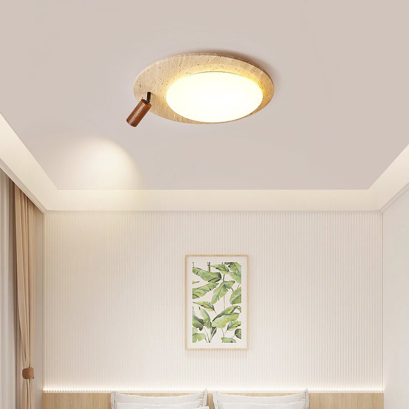 Travertine Oval Knob Ceilling Lamp