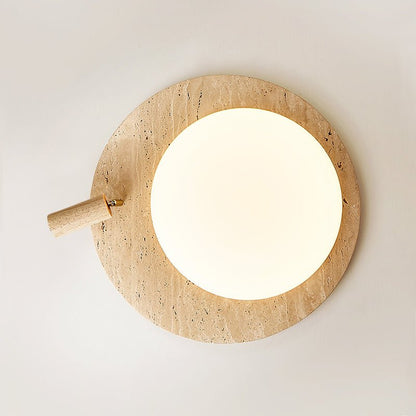 Travertine Oval Knob Ceilling Lamp