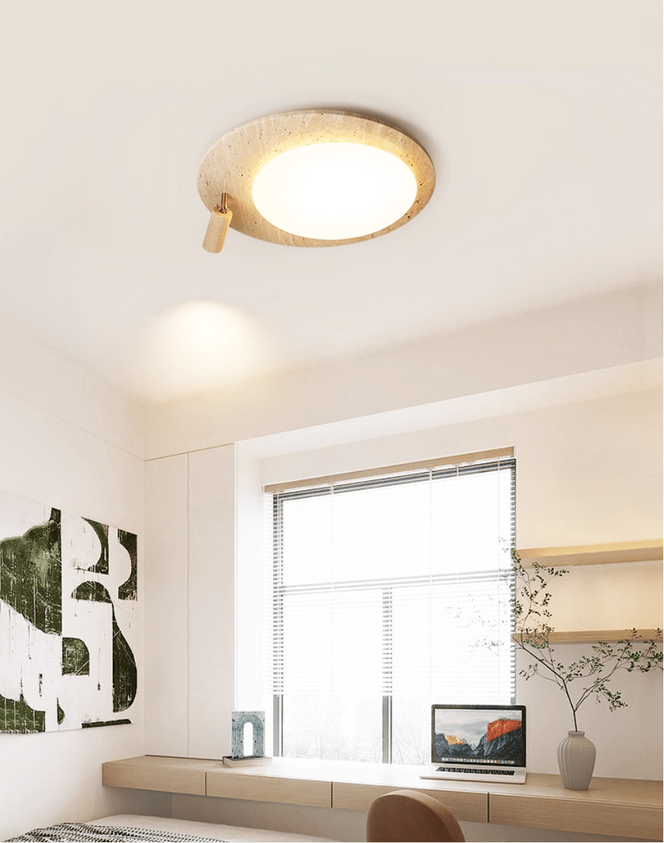 Travertine Oval Knob Ceilling Lamp