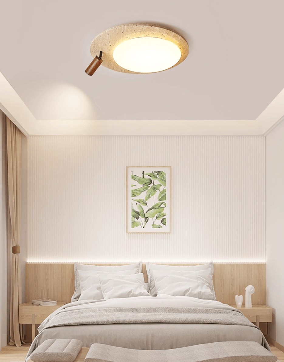 Travertine Oval Knob Ceilling Lamp