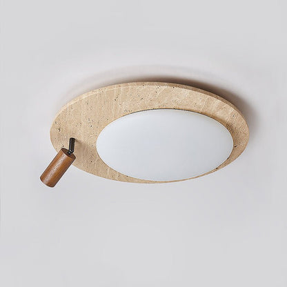 Travertine Oval Knob Ceilling Lamp