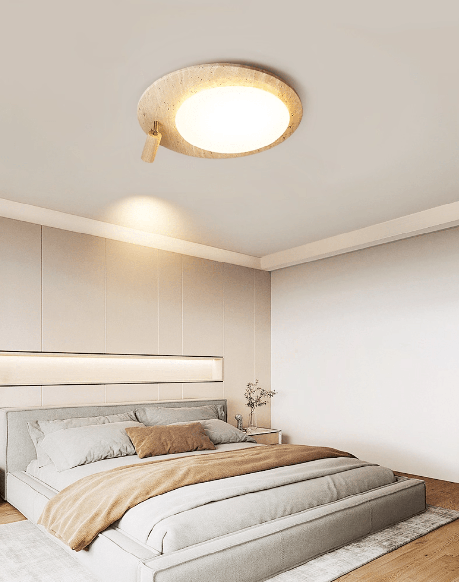 Travertine Oval Knob Ceilling Lamp