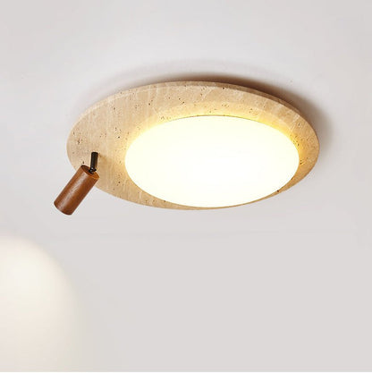 Travertine Oval Knob Ceilling Lamp