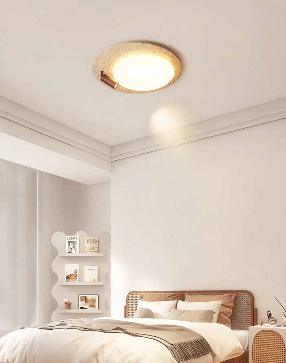 Travertine Oval Knob Ceilling Lamp