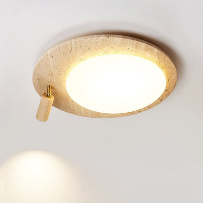 Travertine Oval Knob Ceilling Lamp