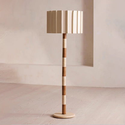 Travertine Striped Floor Lamp