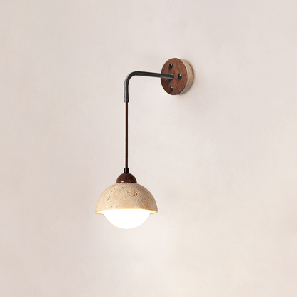 Travertine Swing Arm Wall Sconce