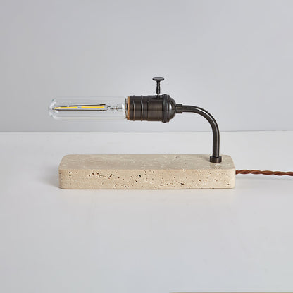 Travertine Vintage Tube Table Lamp