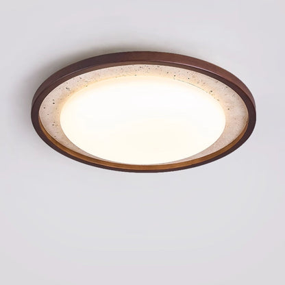 Travertine Wood Ceiling Light