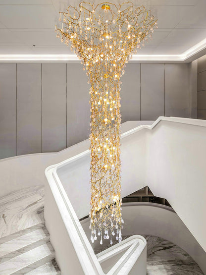 Tree Branch Staircase Ceiling fixture Chandelier