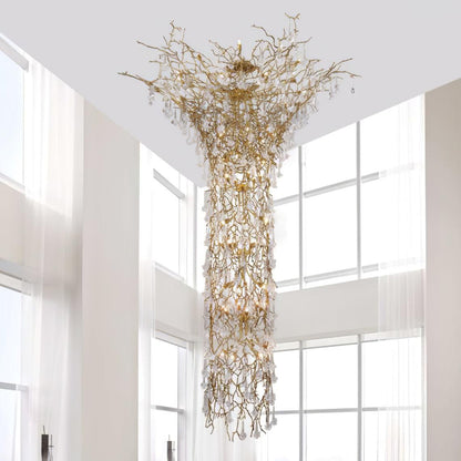 Tree Branch Staircase Ceiling fixture Chandelier