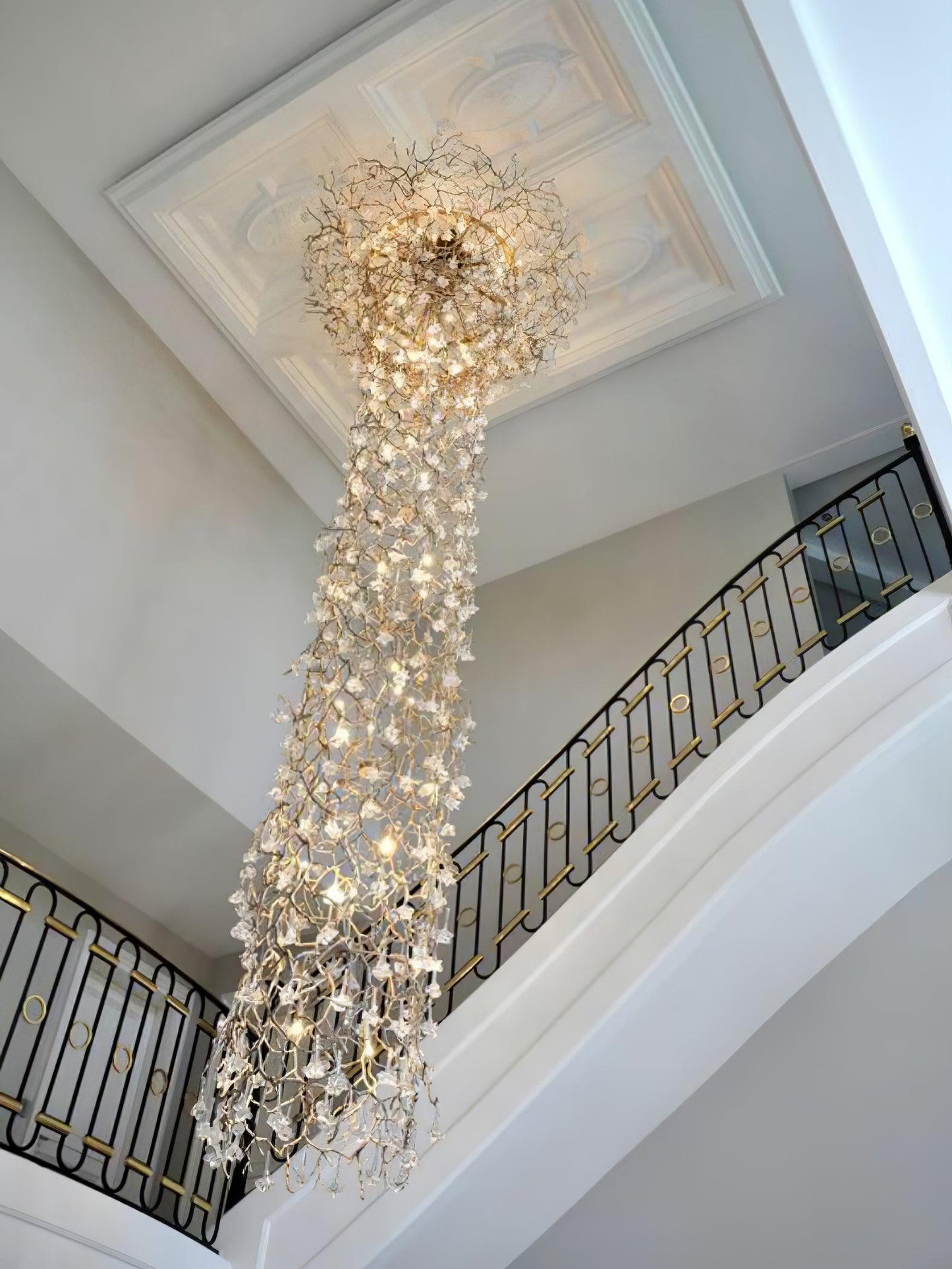 Tree Branch Staircase Ceiling fixture Chandelier