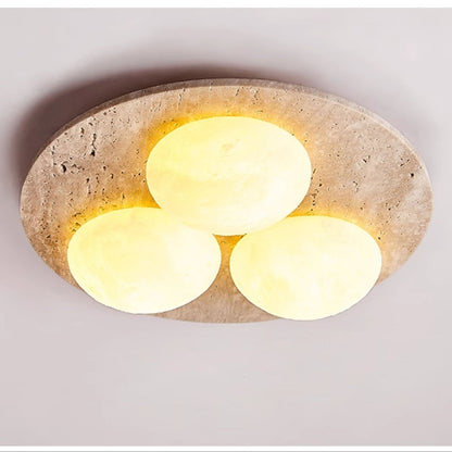 Trio Travertine Ceiling Light