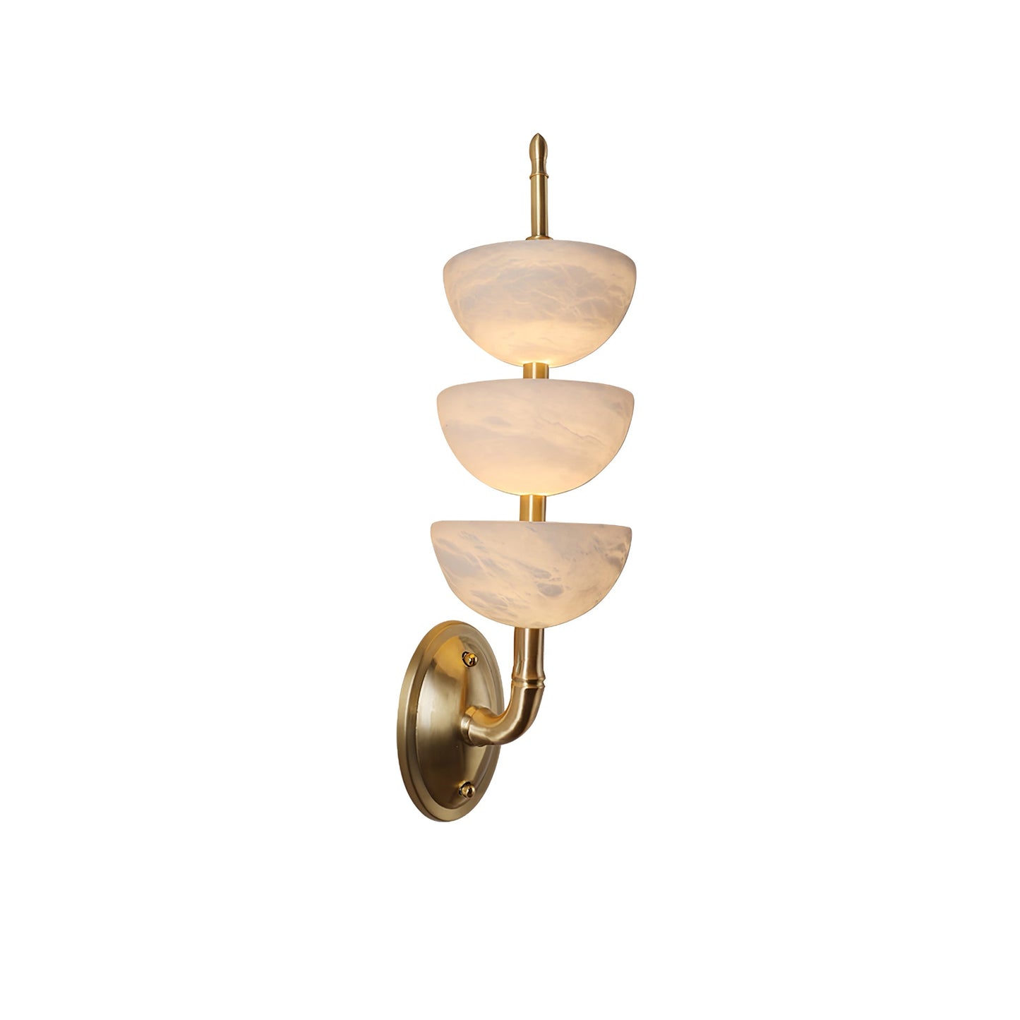 Triple Alabaster Sconce Wall Sconce