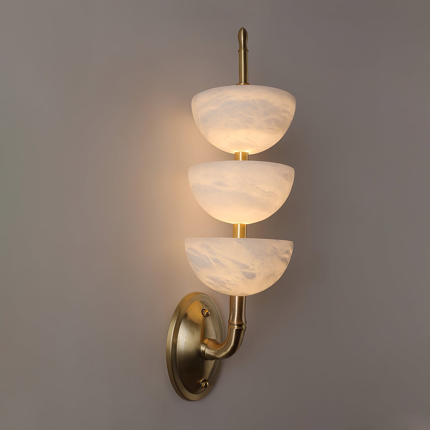 Triple Alabaster Sconce Wall Sconce