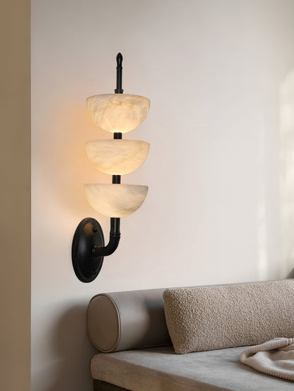 Triple Alabaster Sconce Wall Sconce