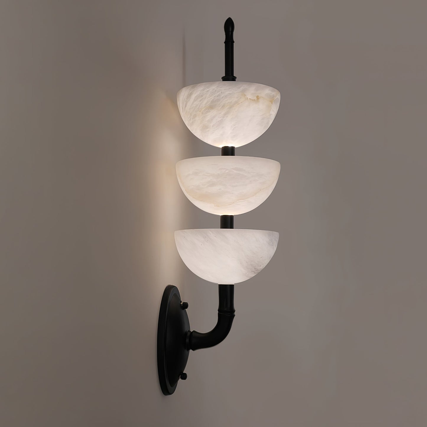 Triple Alabaster Sconce Wall Sconce