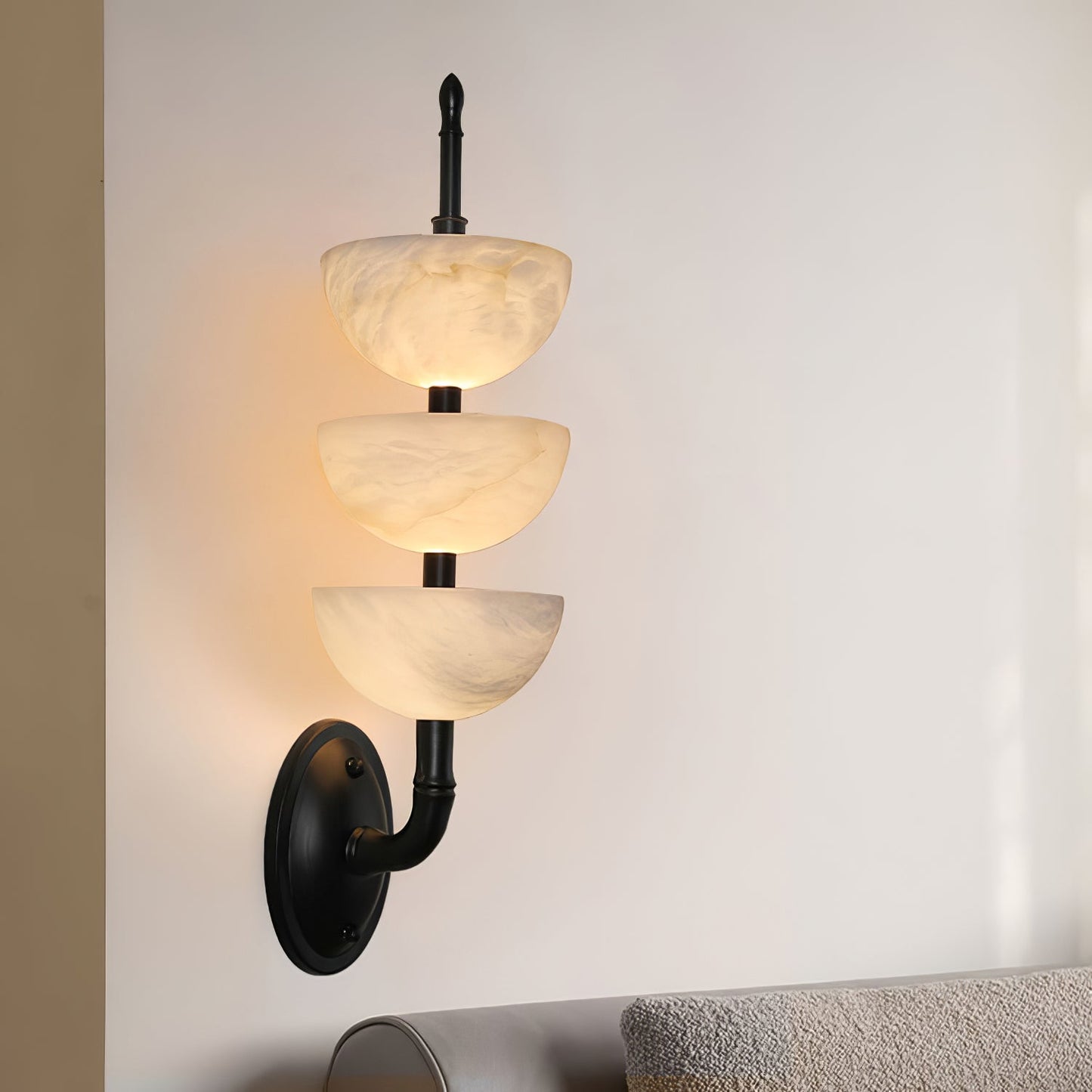 Triple Alabaster Sconce Wall Sconce