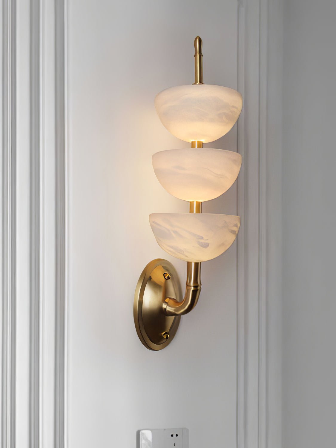 Triple Alabaster Sconce Wall Sconce